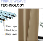 Simplebrand Ava Taupe Short Blackout Curtains - Image 5
