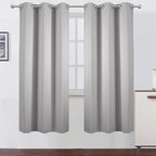 LEMOMO Light Grey Thermal Blackout Curtains/42 x 72 Inch/Set of 2 Panels Room by Lemomo
