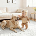 6x9 Area Rugs for Living Room Rug: Soft Fluffy Shag White Rugs for Bedroom - Image 4