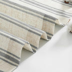 jinchan Striped Valance Farmhouse Window Treatment Linen Textured Drapes - Image 9