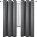LEMOMO Grey Thermal Blackout Curtains/42 x 72 Inch/Set of 2 Panels Room - Image 2