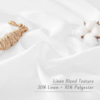NICETOWN White Linen Bedroom Curtains 84 inches Long, Grommet Thick Linen Blend - Image 4
