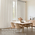 Pinch Pleated Linen Curtains 84 Inch Length 2 Panels Set, Light Filtering Linen - Image 4