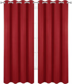 LEMOMO Blackout Curtains 66 x 95 inch/Bright Red Curtains Set of 2 - Image 2