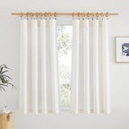 NICETOWN Natural Linen Curtains 54 inches Long - Image 2