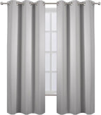 LEMOMO Light Grey Blackout Curtains 34 x 84 Inch Length/Set of 2 Curtain by Lemomo