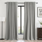 Topfinel 102 Inches Long Linen Blackout Curtains by Topfinel