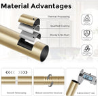 Modern Gold Curtain Rods 2 Pack - Image 6