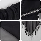 Molaxhome Swag Curtain 51 inch Length Rod Pocket Scalloped Curtain Valance - Image 7
