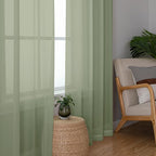 Chyhomenyc Sage Green Sheer Curtains 108 Inches Long - Image 9