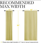 NICETOWN Blackout Curtains for Living Curtains, Paler Yellow, 2 Panels - Image 5