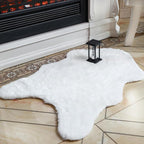 ThreadGlobe Fluffy Faux Rabbit Fur Rug 2'x3', Ultra Soft & Non-Slip Small Rugs by Unknown