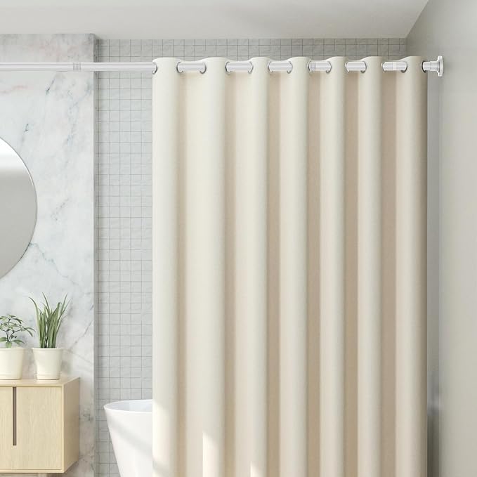 CorkLatta White Shower Curtain Rod 31 to 80 Inch, 1 Inch Diameter Adjustable - Image 7