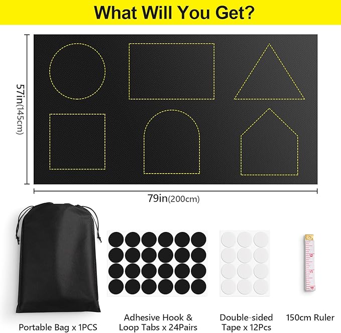 FADOTY Blackout Curtains for Bedroom, Portable 100% Black Out Window Cover Film - Image 4