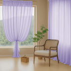 Lavender Sheer Curtains for Window 72 inches Long 2 Panels Set, Soft Airy - Image 8