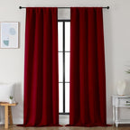Simplebrand Ava Red Blackout Curtains by Simplebrand