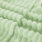 Cream Green Fleece Throw Blanket 50”×60” - Image 5
