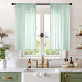 BGment Light Green Linen Curtains 45 Inch Length by BGment