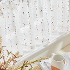 jinchan Valance Curtains for Windows 16 Inch Colorful Mini Pom-Pom Country - Image 8