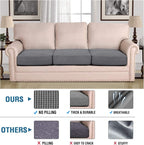 H.VERSAILTEX High Stretch Individual Seat Cushion Covers 3 Pack Thick Jacquard - Image 5