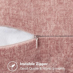 MIULEE Pack of 2 Couch Throw Pillow Covers 20x20 Inch Blush Pink Farmhouse - Image 3