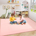 Amearea Large Modern Area Rugs for Bedroom Living Room, 6x9 Feet Pink Thickened - Image 4