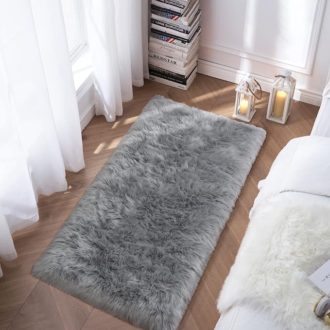 Faux Fur Rug, Indoor Shaggy Plush Floor Carpets Luxury Home Decor - Image 9