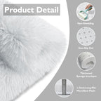 9x12 Fluffy Area Rugs for Living Room, Large White Fuzzy Shag Area Rug for - Image 4