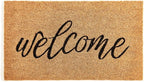 KANKUN Coco Coir Door Mat with Heavy Duty Backing, Welcome Doormat, Doormat by KANKUN