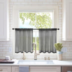 MIULEE 2 Panels Kitchen Tiers Half Window Sheer Halloween Curtains-Rod Pocket by MIULEE