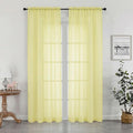 OWENIE Sheer Curtains 84 inches Long 2 Panels Set by OWENIE