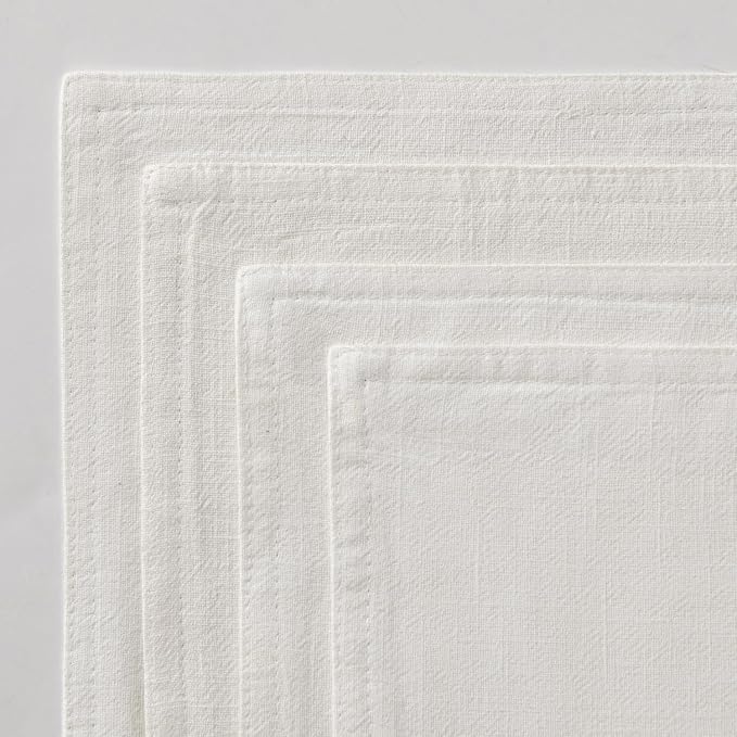 MIULEE Cream Linen Pillow Covers Pack of 4 Decorative Natural Solid Throw - Image 6