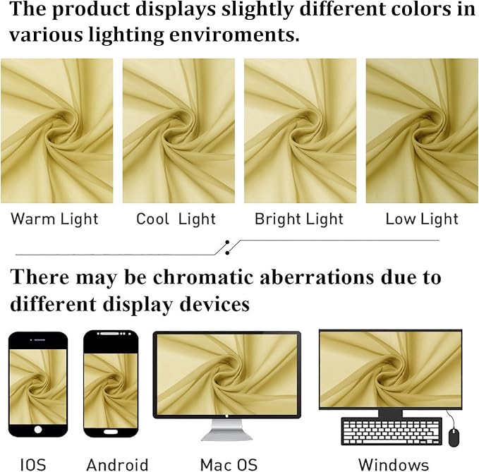 Lecloud Yellow Sheer Curtains 78 Inches Long 2 Panels, Gauzy Light Filtering - Image 6