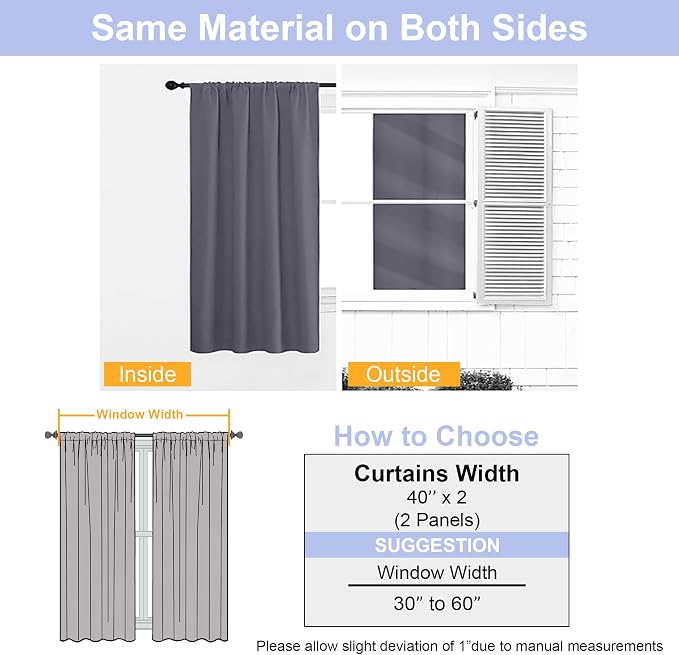 Simplebrand Ava Grey Blackout Curtains - Image 8