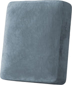 H.VERSAILTEX Velvet Stretch Couch Cushion Cover Plush Cushion Slipcover by HVERSAILTEX