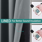 Yakamok 100% Blackout Thermal Insulated Grommet Curtains, Noise Reducing - Image 5