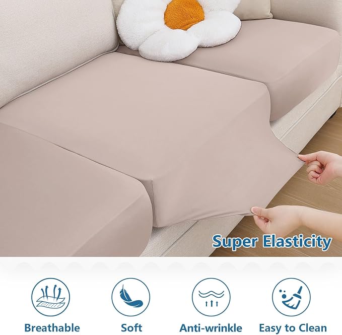 hyha Milk Silk Couch Cushion Covers - Image 5