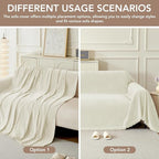 Couch Cover for Dogs, Boho Sofa Covers for 3 Cushion Couch, Chenille Sofa - Image 4