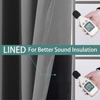 Yakamok Total Blackout Extra Wide Patio Sliding Door Curtains, Grommet Thermal - Image 4