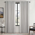 Topfinel Grey Beige 78 Inch Long Curtains by Topfinel