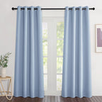 NICETOWN Blackout Vintage Blue Curtains 84 inches Long, Grommet Room Darkening by NICETOWN