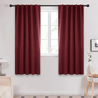 Deconovo Solid Room Darkening Curtains Rod Pocket and Back Tab Blackout Curtains by Deconovo