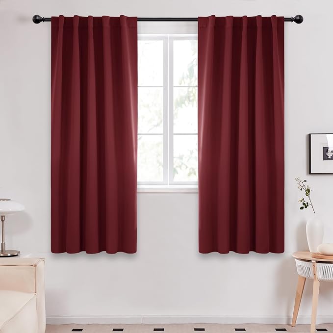 Deconovo Blackout Curtains, Thermal Insulated, W42 x L72 2 Panels, Back Tab by Deconovo