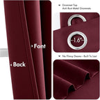 MIULEE Burgundy Red Blackout Curtains - Image 4