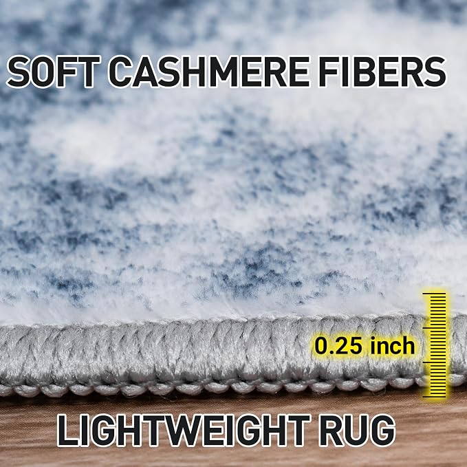 5x7 Area Rugs Washable Rug: Modern Abstract Living Room Rug Soft Anti-Skid Thin - Image 7