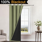 Yakamok 100% Blackout Curtains 84 Inches Long, 2 Thick Layers Heat and Full - Image 2
