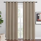 NICETOWN Taupe Blackout Curtains 86" Long, 2 Pieces by NICETOWN