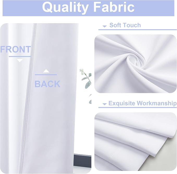 Simplebrand Ava Pure White Curtains - Image 3