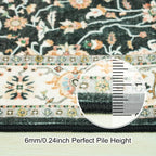 TOPRUUG Washable 4x8 Runner Rug: Vintage Non-Slip Hallway Runner Rug Durable - Image 5