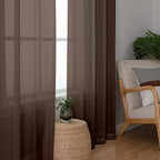 OWENIE Sheer Curtains 72 Inches Long 2 Panels Set, Light Filtering Sheer - Image 5
